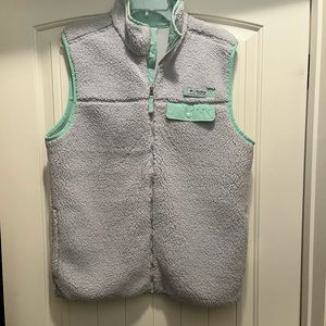 Columbia gray fleece vest S